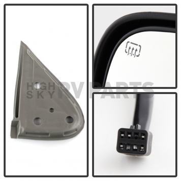 Xtune Exterior Towing Mirror Manual Rectangular Single - 9932816-2