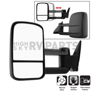 Xtune Exterior Towing Mirror Manual Rectangular Single - 9932854