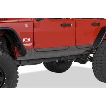 Warrior Products Rocker Panel Guard - Flat Aluminum Black Powder Coated Single - 921EPC