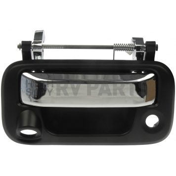 Help! By Dorman Tailgate Handle - Chrome Plated Plastic Silver Handle With Black Housing - 81077