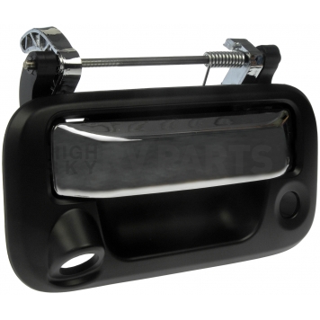 Help! By Dorman Tailgate Handle - Chrome Plated Plastic Silver Handle With Black Housing - 81077-2