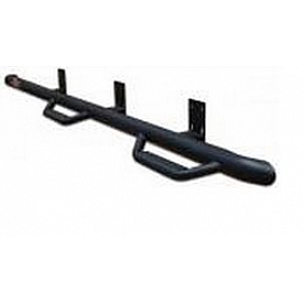 N-Fab Nerf Bar - Truck Wheel to Wheel Black Gloss Powder Coated Steel Round - T0576QC