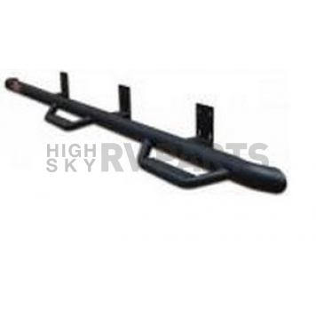 N-Fab Nerf Bar - Truck Wheel to Wheel Black Gloss Powder Coated Steel Round - T0576QC