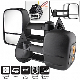 Xtune Exterior Towing Mirror Manual Rectangular Set Of 2 - 9925023