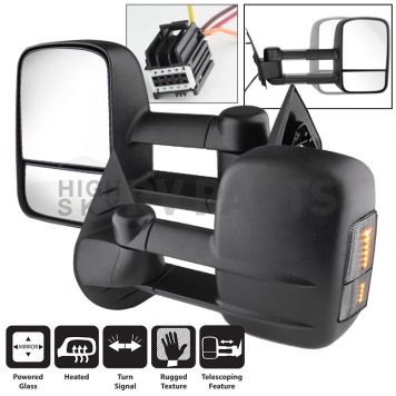 Xtune Exterior Towing Mirror Manual Rectangular Set Of 2 - 9925023