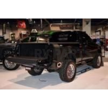 N-Fab Nerf Bar - Truck Wheel to Wheel Black Matte Textured Powder Coated Steel Round - D0968RCTX