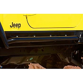 ARB Rocker Panel Guard - Silver Round Tube Powder Coated Steel - 4450010