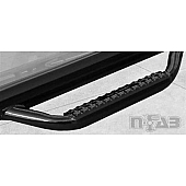 N-Fab Nerf Bar - Truck Wheel to Wheel Black Matte Textured Powder Coated Steel Round - C88100XC4T