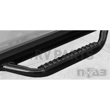 N-Fab Nerf Bar - Truck Wheel to Wheel Black Matte Textured Powder Coated Steel Round - C88100XC4T