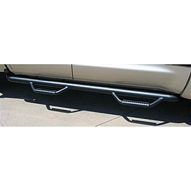 N-Fab Nerf Bar - Truck Wheel to Wheel Black Matte Textured Powder Coated Steel Round - F17114CCTX