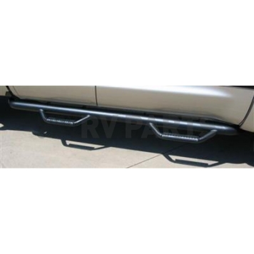 N-Fab Nerf Bar - Truck Wheel to Wheel Black Matte Textured Powder Coated Steel Round - F17114CCTX
