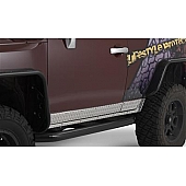 Warrior Products Rocker Panel Guard - Flat Aluminum Black Powder Coated Single - 3900PC