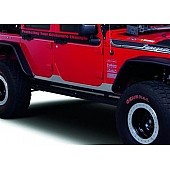 Warrior Products Rocker Panel Guard - Flat Aluminum Silver Polished Single - 5505