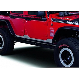 Warrior Products Rocker Panel Guard - Flat Aluminum Silver Polished Single - 5505