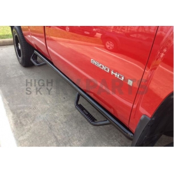 N-Fab Nerf Bar - Truck Wheel to Wheel Black Matte Textured Powder Coated Steel Round - F1777RC4TX-2