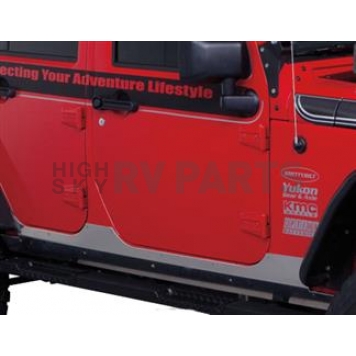 Warrior Products Rocker Panel Guard - Flat Aluminum Silver Smooth - 5510