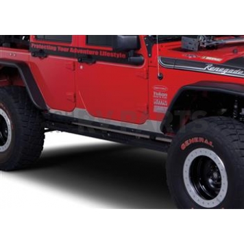 Warrior Products Rocker Panel Guard - Flat Aluminum Silver Smooth - 5530