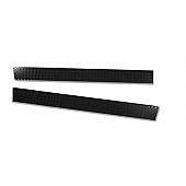 Warrior Products Rocker Panel Guard - Flat Aluminum Black Powder Coated Single - 905UXPC