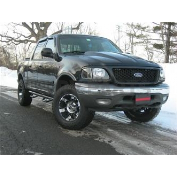 N-Fab Nerf Bar - Truck Wheel to Wheel Black Matte Textured Powder Coated Steel Round - F0186SCTX