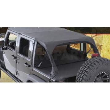 Smittybilt Duster Deck Cover - Covers Second Row Seating On 4 Door With Seats Removed Fabric Black Diamond - 761435