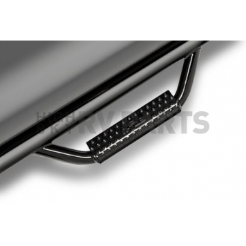 N-Fab Nerf Bar - Truck Wheel to Wheel Black Gloss Textured Powder Coated Steel Round - C1992QC6-1