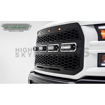 T-Rex Truck Products Grille Insert - Honeycomb  Black Powder Coated Steel - 6515661-1