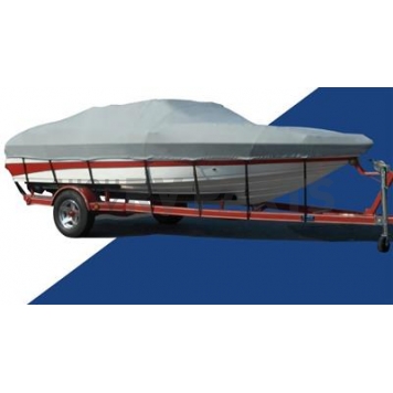 Carver Boat Cover V-Hull Runabout Boat Gray Polyester - 77118P10