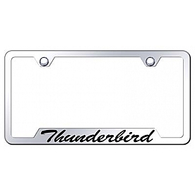 Automotive Gold License Plate Frame - Silver Stainless Steel - GFSTHUEC
