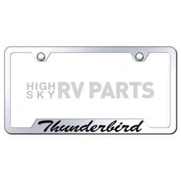 Automotive Gold License Plate Frame - Silver Stainless Steel - GFSTHUEC