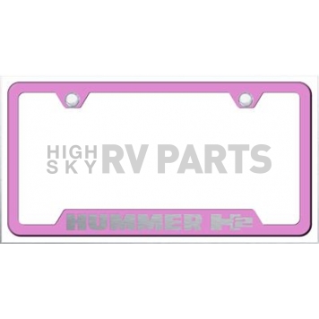 Automotive Gold License Plate Frame - Pink Stainless Steel - GFH2EP