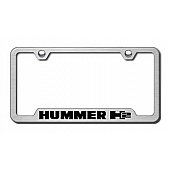 Automotive Gold License Plate Frame - Silver Stainless Steel - GFH2ES