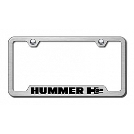 Automotive Gold License Plate Frame - Silver Stainless Steel - GFH2ES