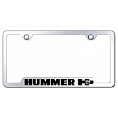 Automotive Gold License Plate Frame - Silver Stainless Steel - GFH3EC