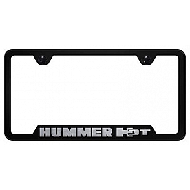 Automotive Gold License Plate Frame - Black Stainless Steel - GFH3TEB