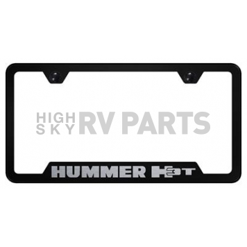 Automotive Gold License Plate Frame - Black Stainless Steel - GFH3TEB