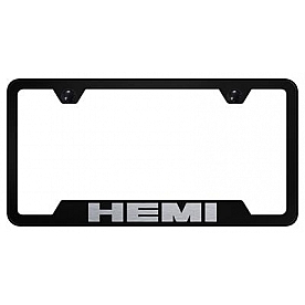Automotive Gold License Plate Frame - Black Stainless Steel - GFHEMEB