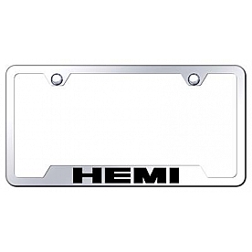 Automotive Gold License Plate Frame - Silver Stainless Steel - GFHEMEC