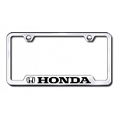 Automotive Gold License Plate Frame - Black Stainless Steel - GFHONEB