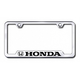 Automotive Gold License Plate Frame - Black Stainless Steel - GFHONEB