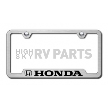 Automotive Gold License Plate Frame - Silver Stainless Steel - GFHONES
