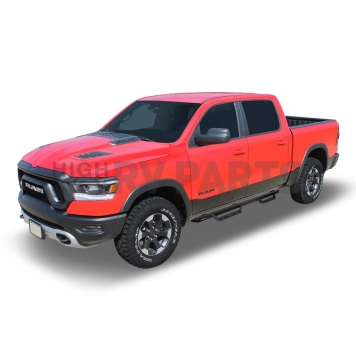 Raptor Series Nerf Bar Black Matte Powder Coated Steel - GTS37DG-5