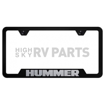 Automotive Gold License Plate Frame - Black Stainless Steel - GFHUMEB