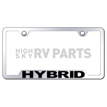 Automotive Gold License Plate Frame - Silver Stainless Steel - GFHYBEC
