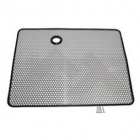 Crown Automotive Grille - Black Shell With Silver Mesh Stainless Steel - RT34036