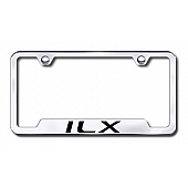 Automotive Gold License Plate Frame - Silver Stainless Steel - GFILXEC
