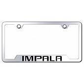Automotive Gold License Plate Frame - Silver Stainless Steel - GFIMPEC