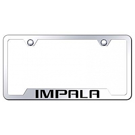 Automotive Gold License Plate Frame - Silver Stainless Steel - GFIMPEC