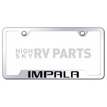 Automotive Gold License Plate Frame - Silver Stainless Steel - GFIMPEC