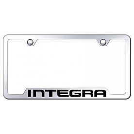 Automotive Gold License Plate Frame - Silver Stainless Steel - GFINTEC