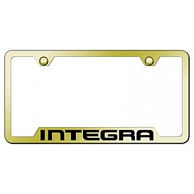 Automotive Gold License Plate Frame - Gold Stainless Steel - GFINTEG